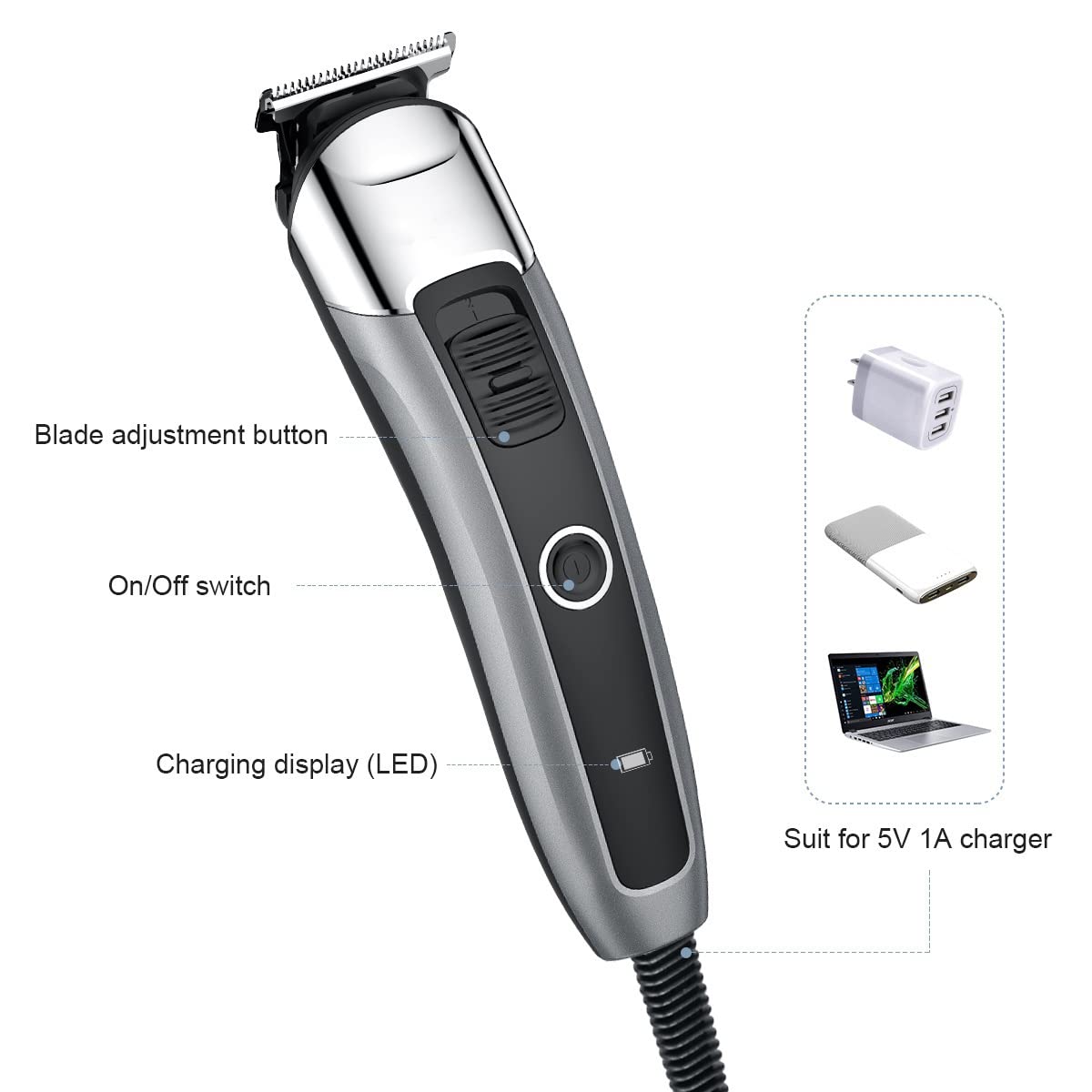 GLESVOWIO Hair Clippers for Men Hair Beard Trimmer Body Engraving Nose Hair Trimmer Hair Cutting Machine Professional Hair Clippers for Men Haircut Beauty and Personal Care GLESVOWIO