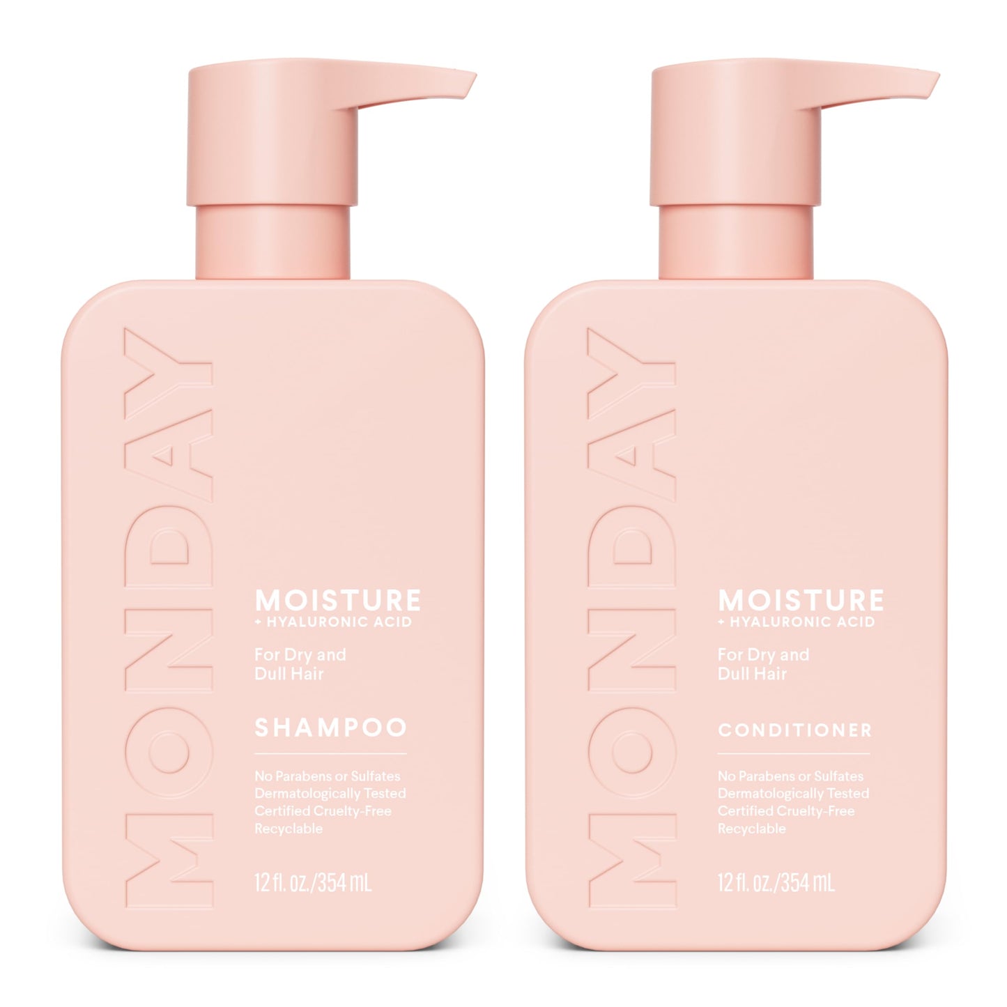 MONDAY HAIRCARE Moisture Shampoo + Conditioner Set for Dry, Coarse, Stressed, Frizzy Hair, Made with Coconut Oil, Rice Protein, Shea Butter Beauty & Personal Care MONDAY HAIRCARE