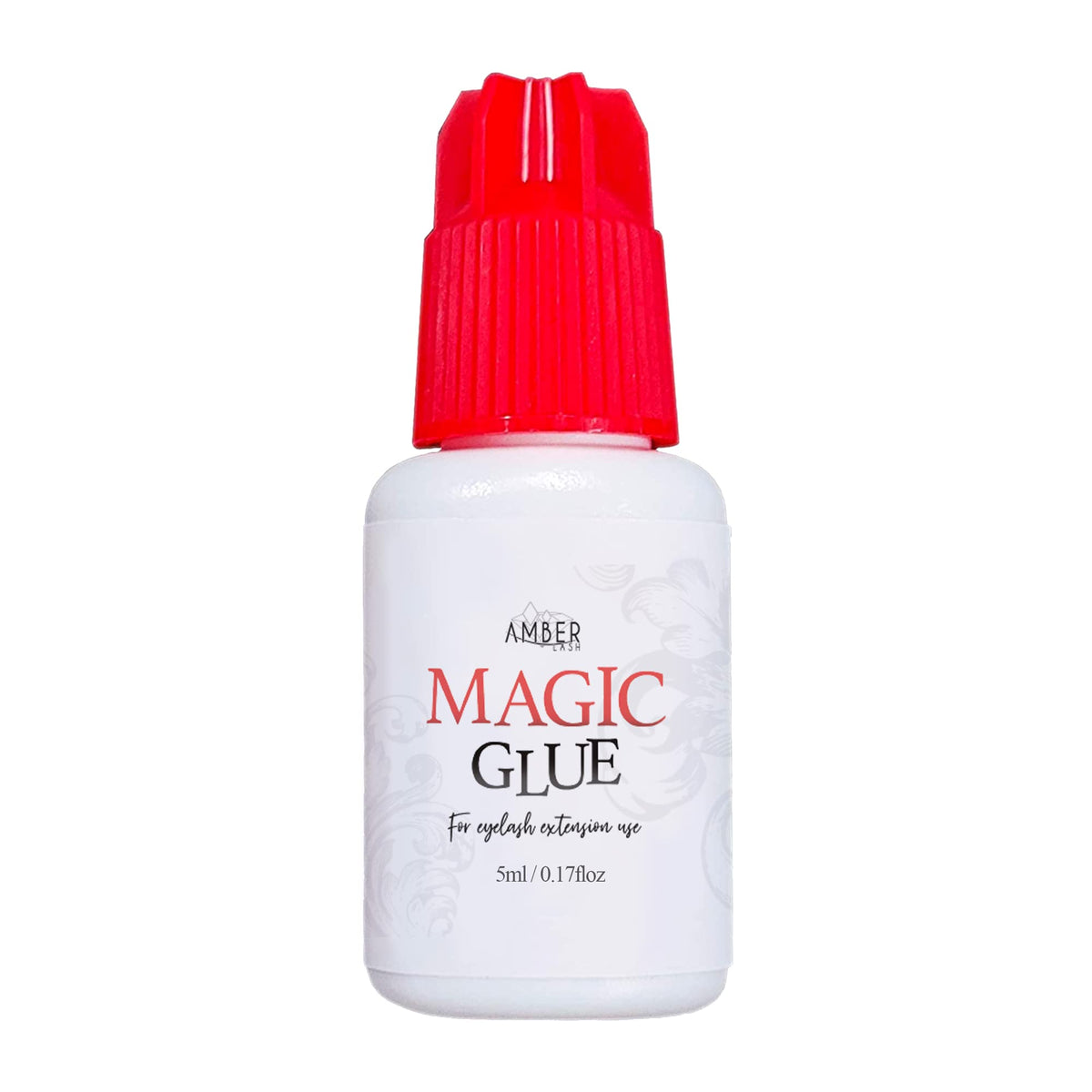 Mild Sensitive Eyelash Extension Magic Glue for Professional Lash Extensions, 1-2 Sec Dry Time & Up to 6 Weeks Retention, Black Adhesive by Amber Lash