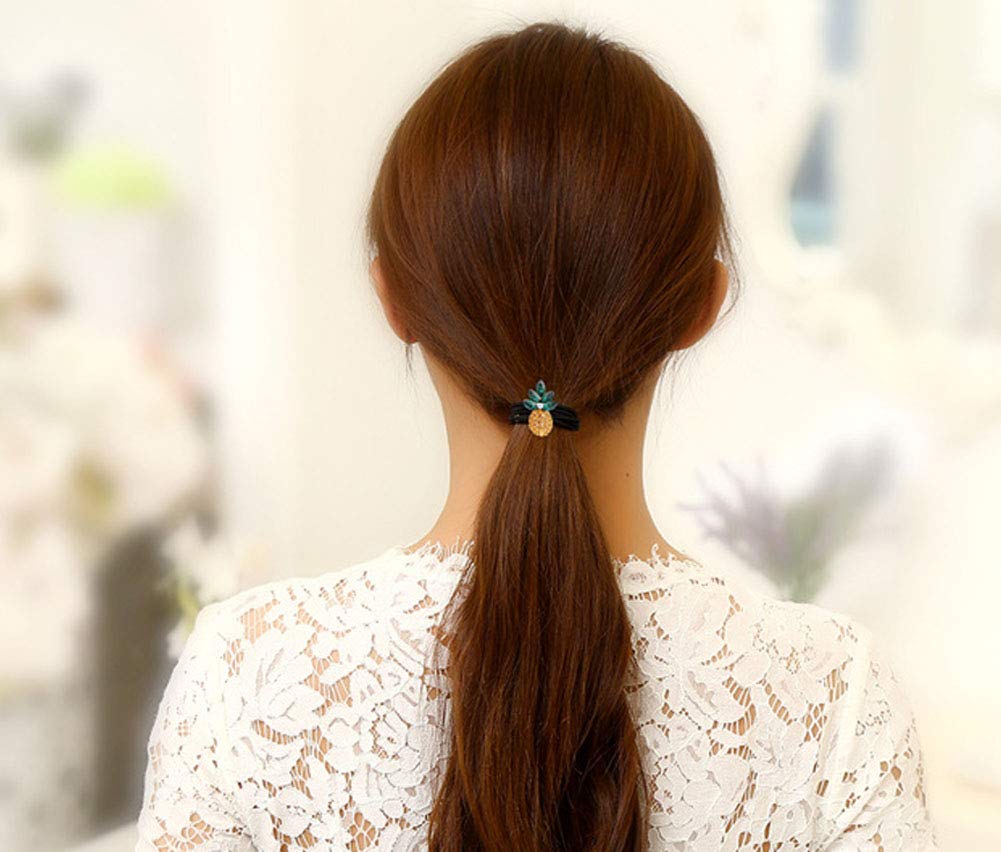 Set of 5 Fashion Rhinestone Hair Claw Creative pineapple Bobby Pin Headwear Hair Barrettes Clamps Hair Rope Accessories Hair Clips for Women Beauty & Personal Care Suoirblss