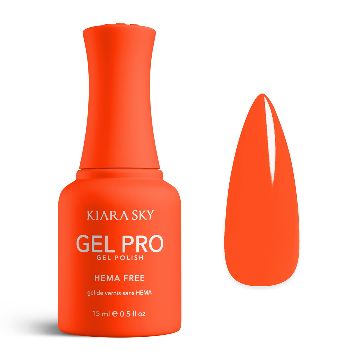 KIARA SKY Gel Pro HEMA-Free Gel Nail Polish | Full Coverage, 28+ Day Wear, Self-Leveling, UV/LED Soak-Off, 0.5 fl oz | Embers Glow #094