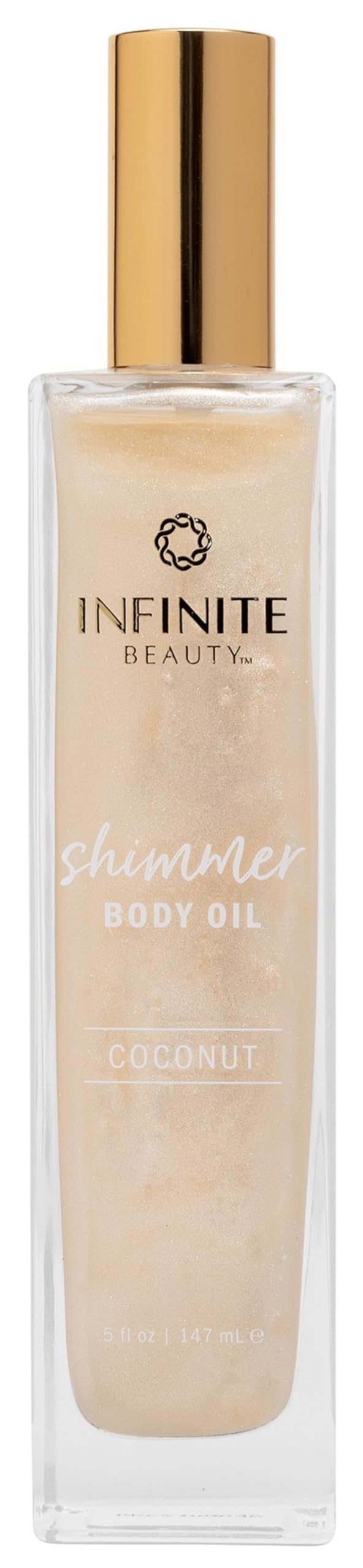 Infinite Beauty Shimmer Body Oil - 5 Fl Oz | Coconut & Gold Glitter for Radiant Skin | Hydrating & Illuminating | Perfect After Bath | Adds a Beauty & Personal Care Infinite Beauty
