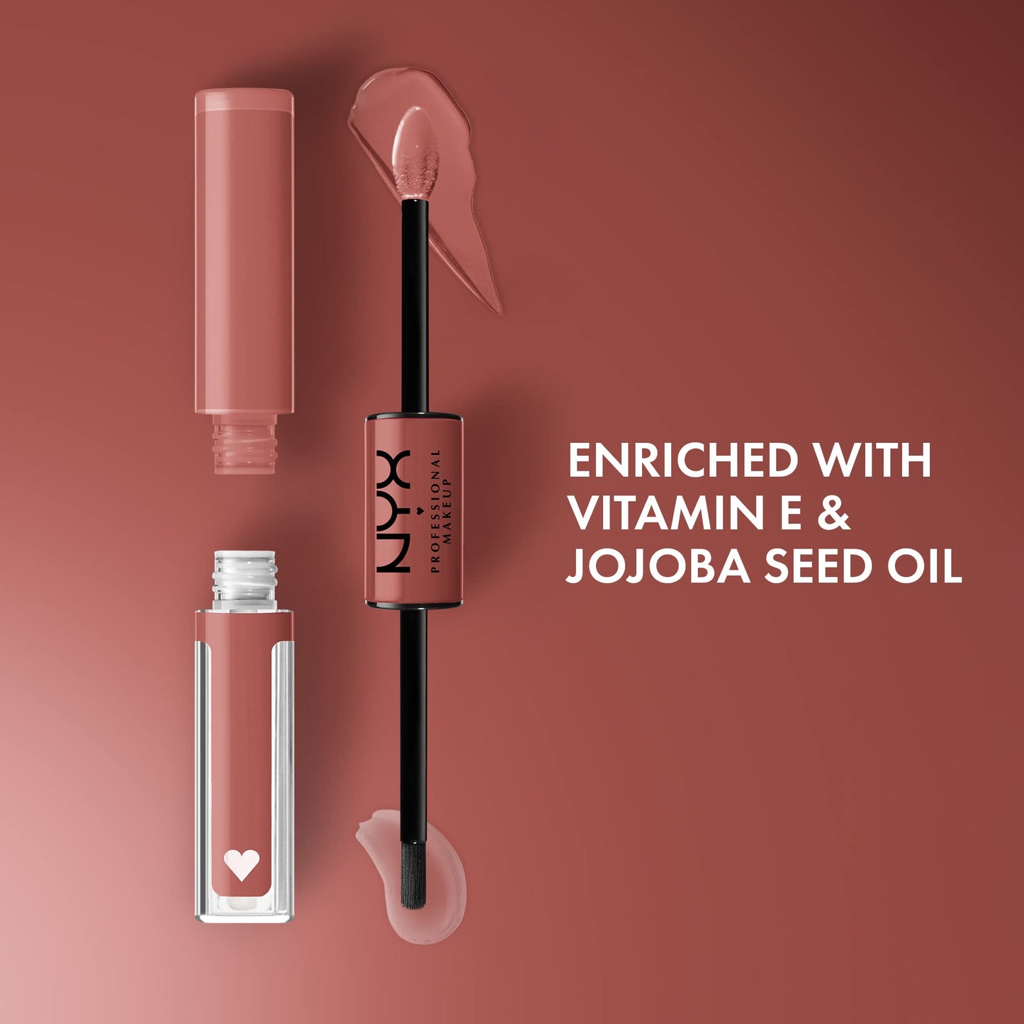 NYX PROFESSIONAL MAKEUP Shine Loud, Long-Lasting Liquid Lipstick with Clear Lip Gloss - Magic Maker (Dusty Nude Mauve) Beauty & Personal Care NYX PROFESSIONAL MAKEUP