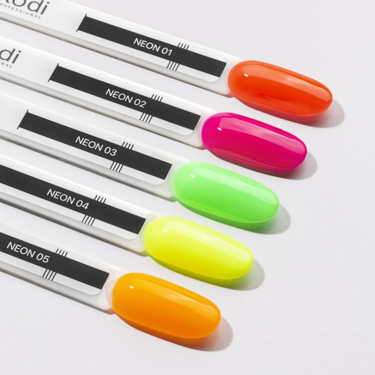 kodi professional Color Rubber Base Gel, NEON 01 | 7 ML | 0.24 oz | Stylish | bright |original |shades (NEON 02)