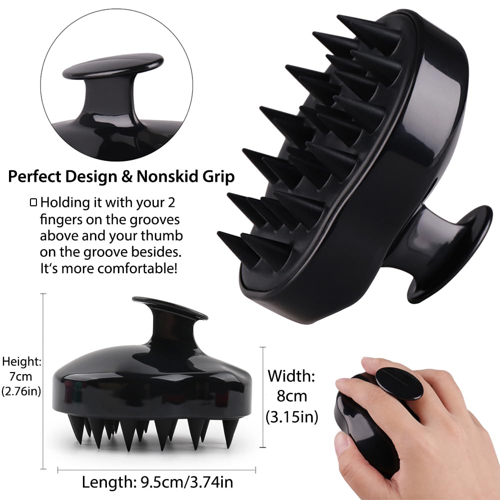 AKOAK 1 Pack Gourd-Shaped Silicone Head Massage Brush, Scalp Shower Massage Brush, Promote Blood Circulation, Relieve Fatigue, Beauty and Skin Care Beauty and Personal Care AKOAK