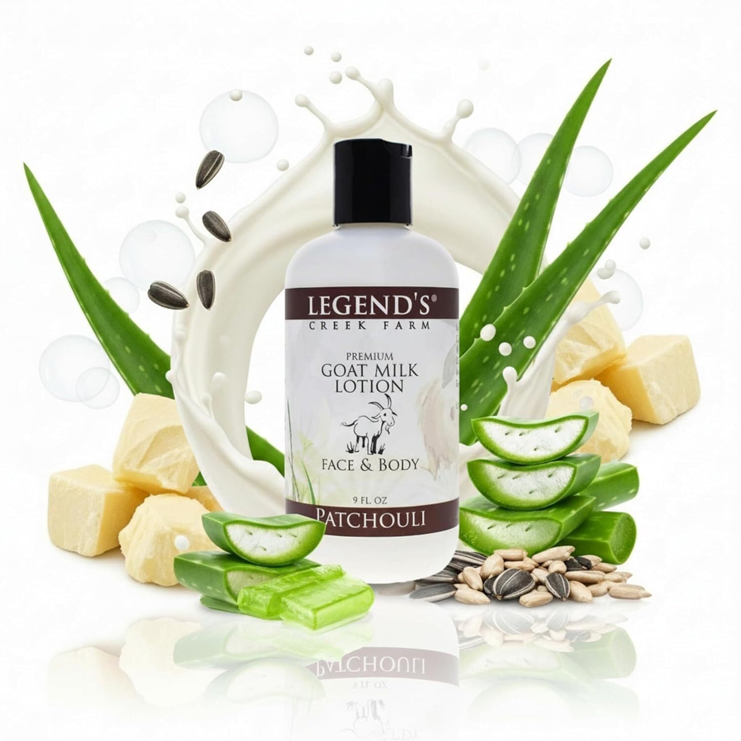 Legend's Creek Farm Goat Milk Lotion - Deeply Moisturizing Goat Milk Body Lotion for Body, Hand & Face - 9 oz Body Moisturizer with Shea Butter Beauty & Personal Care Legend's Creek