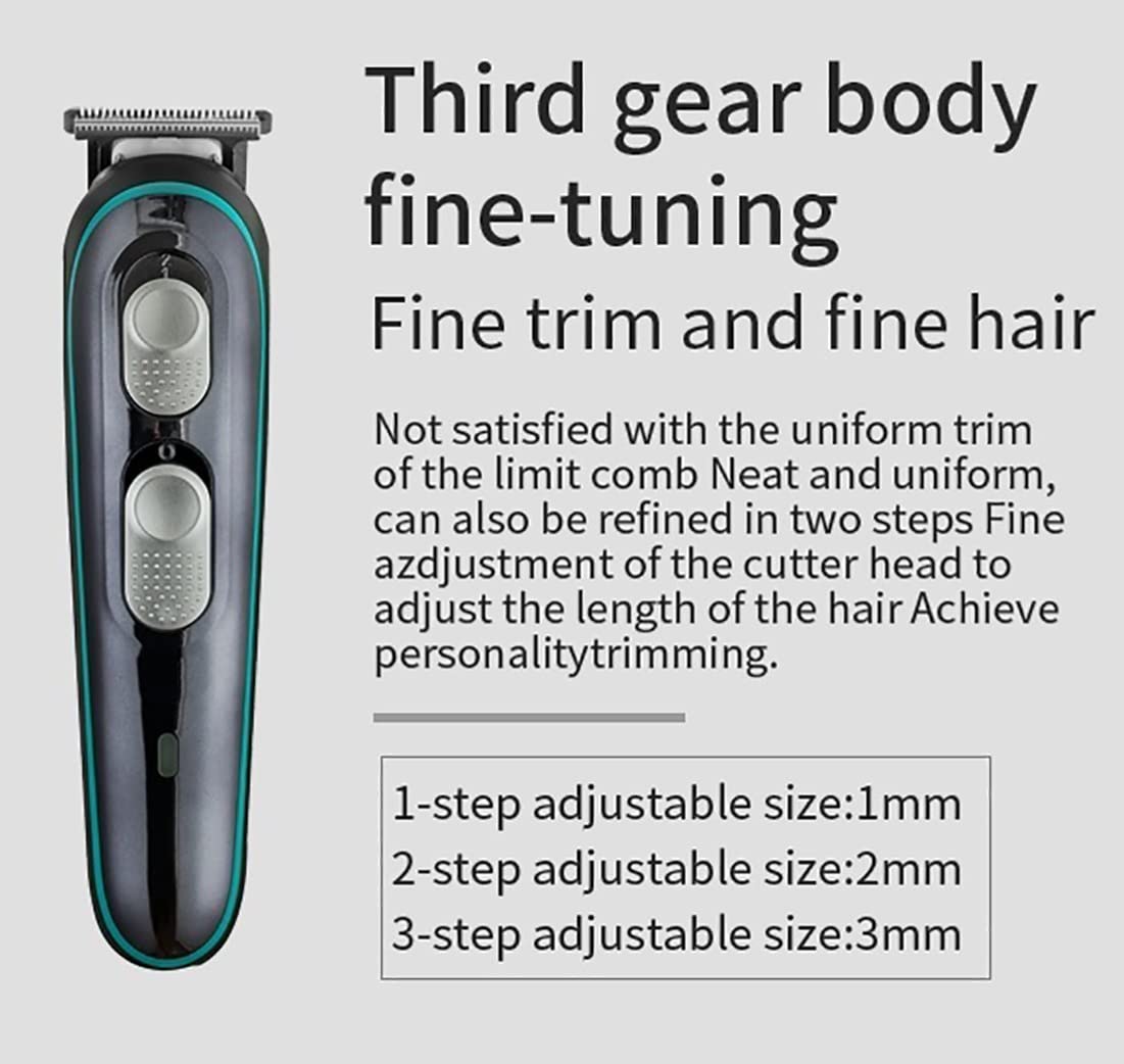 GLESVOWIO Pro Hair Clipper Electric Hair Clipper Beard Trimmer for Men USB Rechargeable Electric Shaver Hair Cut Machine Steel Cutter Head Washable Beauty and Personal Care GLESVOWIO