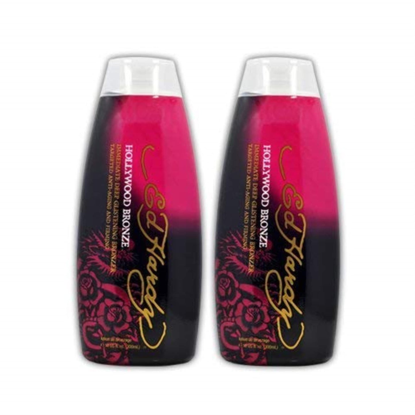 Lot 2 Ed Hardy Hollywood Bronze Indoor Tanning Lotion Accelerator Bronzer Dark Beauty & Personal Care ED HARDY