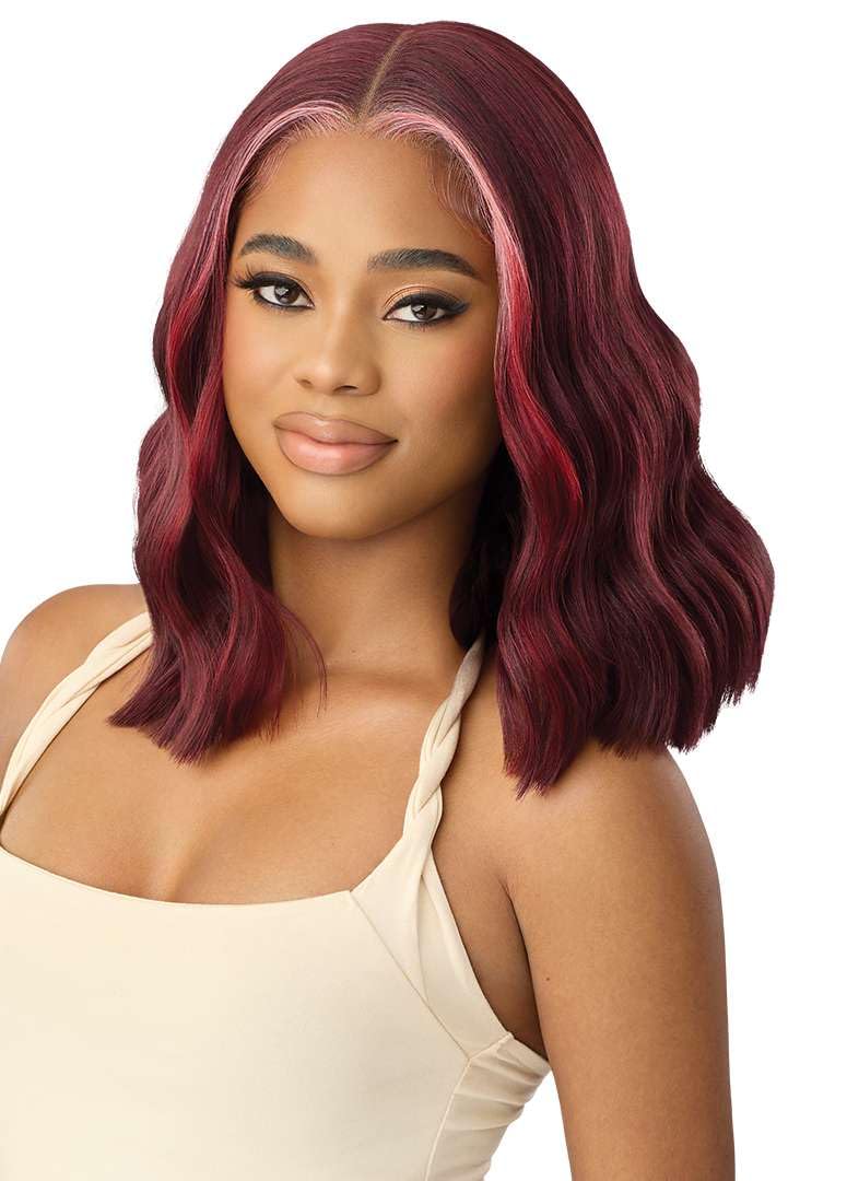 Outre Lace Front Wig - Perfect Hair Line - Swoop Series Y-Part 208 (DARK VIOLET)