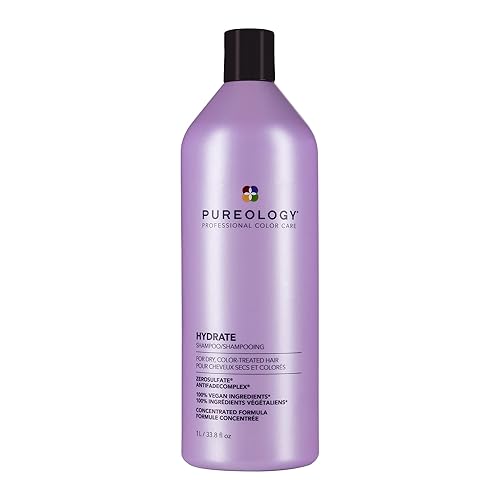 Pureology Hydrate Shampoo - For Dry or Color Treated Hair, Moisturizing Shampoo For Hydration & Softness, With Rose Extract & Green Tea, Vegan Beauty & Personal Care Pureology