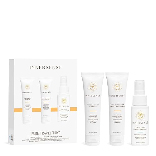 Innersense Organic Beauty - Pure Harmony Travel Hair Trio | Non-Toxic, Cruelty-Free, Clean Haircare (Pure Harmony Hairbath + Conditioner, Sweet Spirit Beauty & Personal Care INNERSENSE