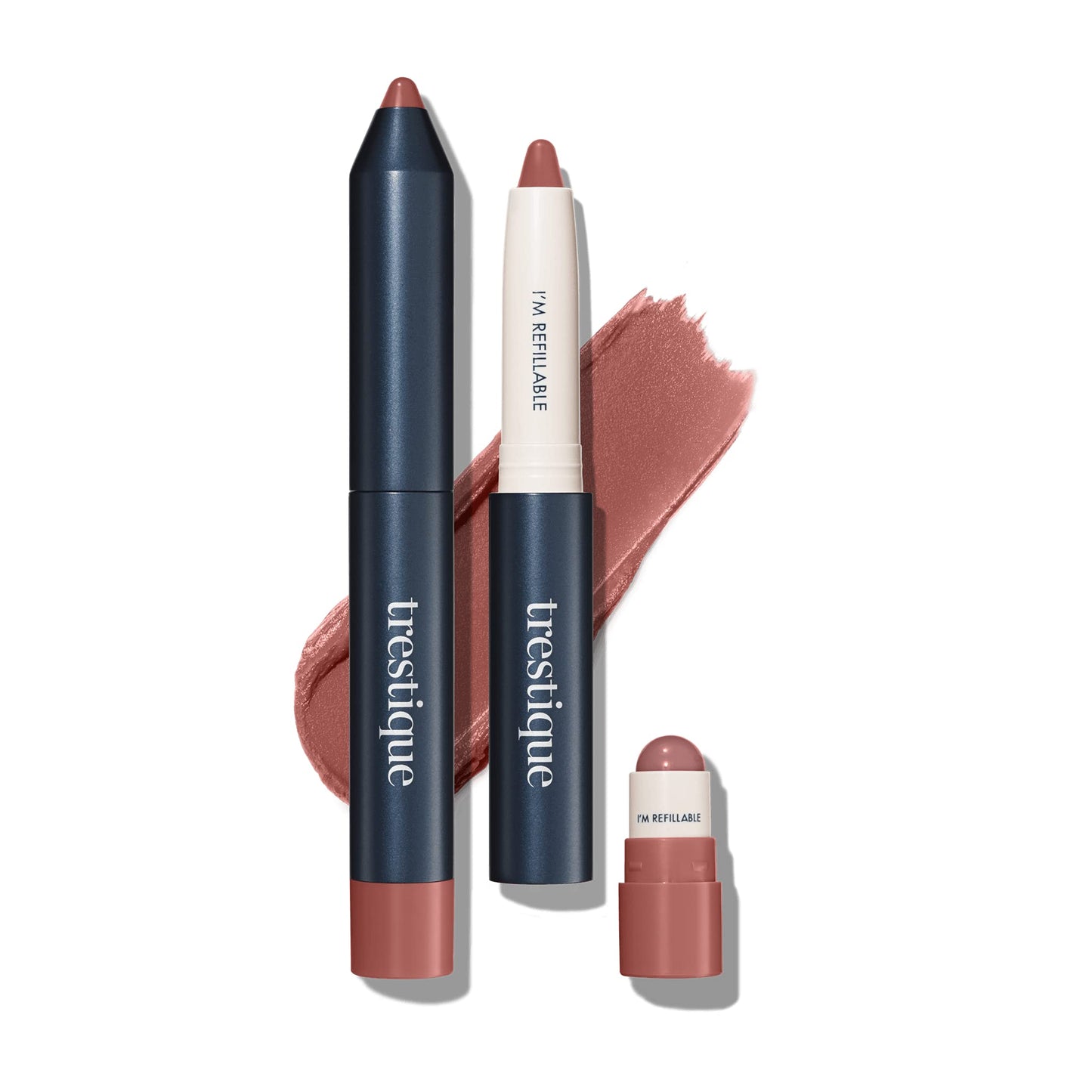 trestique Matte Lip Crayon, Matte Lipstick With Built-in Lip Gloss Balm, 2-in-1 Lip Liner Set With Lip Crayon and Lip Balm, Lipstick and Lip Gloss Kit Beauty & Personal Care TRE'STIQUE