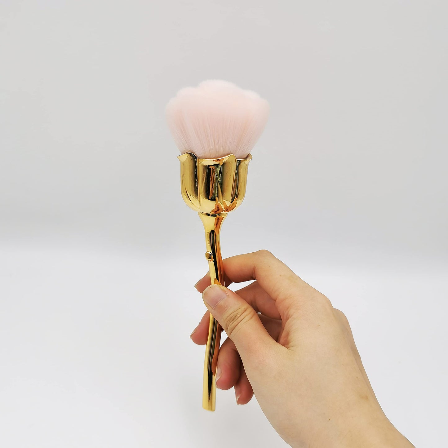 KuAoyoja Nail Art Dust Powder Remover, Pink Rose Soft Brush Acrylic Nail Arts Manicure Dust Cleaner Brush for Nail Trimming Cleaning Makeup Brush Beauty & Personal Care KuAoyoja