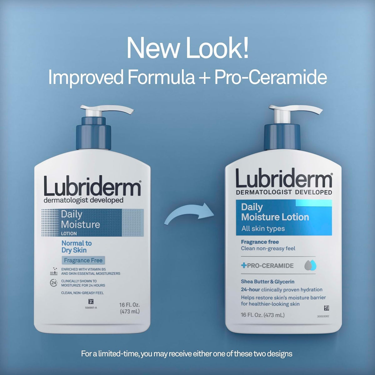 Lubriderm Daily Moisture Lotion Fragrance Free 16 oz (Pack of 5)
