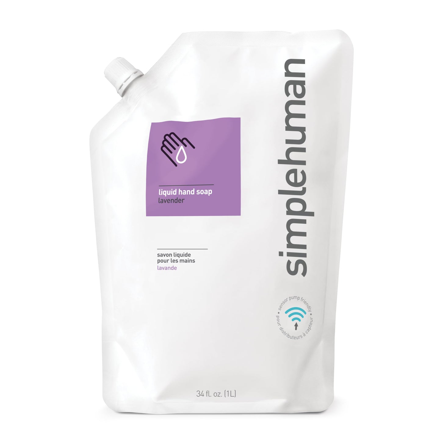 simplehuman Lavender Moisturizing Liquid Hand Soap Refill Pouch, 34 Fl. Oz. Beauty and Personal Care simplehuman Default Title