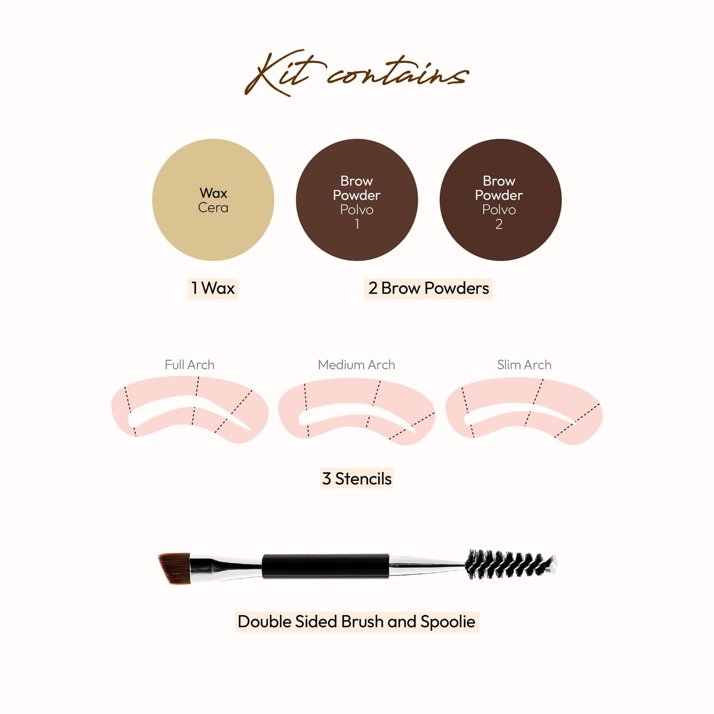 Ruby Kisses Go Brow Eyebrow Kit, Dual Shade Powder & Wax, Includes 3 Stencils, Perfect for Shaping & Defining, Natural Brow Look, Ideal for Sparse Beauty & Personal Care Ruby Kisses