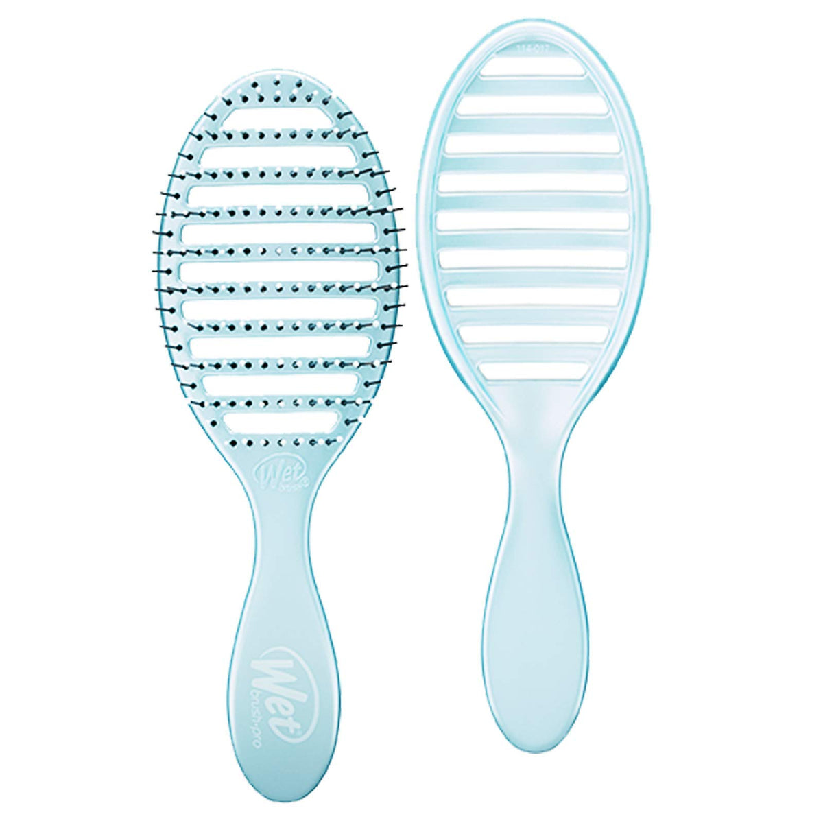Wet Brush Speed Dry Hair Brush - Blue (Osmosis) - Vented Design and Ultra Soft HeatFlex Bristles Are Blow Dry Safe With Ergonomic Handle Manages