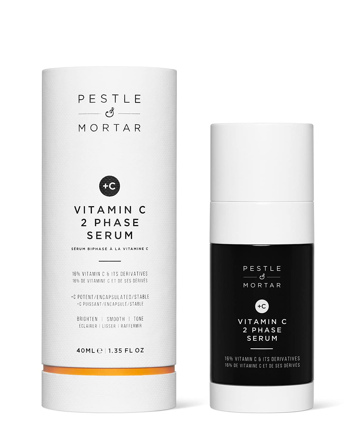 Pestle & Mortar 16% Vitamin C Serum for Face, with Hyaluronic Acid, Vitamin E & Ferulic Acid, Hydrating & Brightening Serum for Dark Spots, Anti Aging Beauty & Personal Care Pestle & Mortar