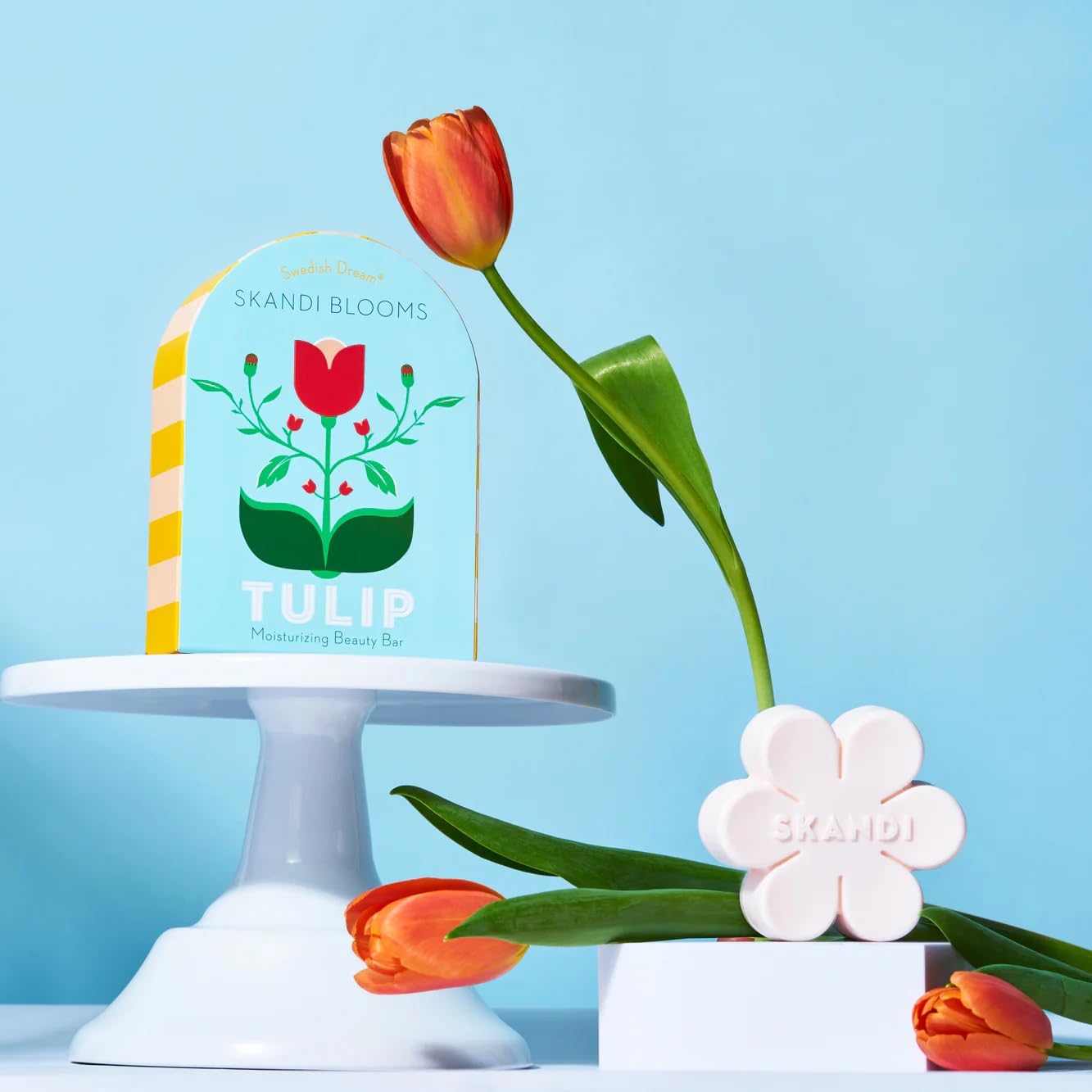 Kalastyle Swedish Dream SKANDI BLOOMS TULIP Bar Soap | Mositurizing Beauty Bar | Made with Sunflower Lechithin | Vegan and Cruelty-Free | 4.28 ounces Beauty & Personal Care Kalastyle