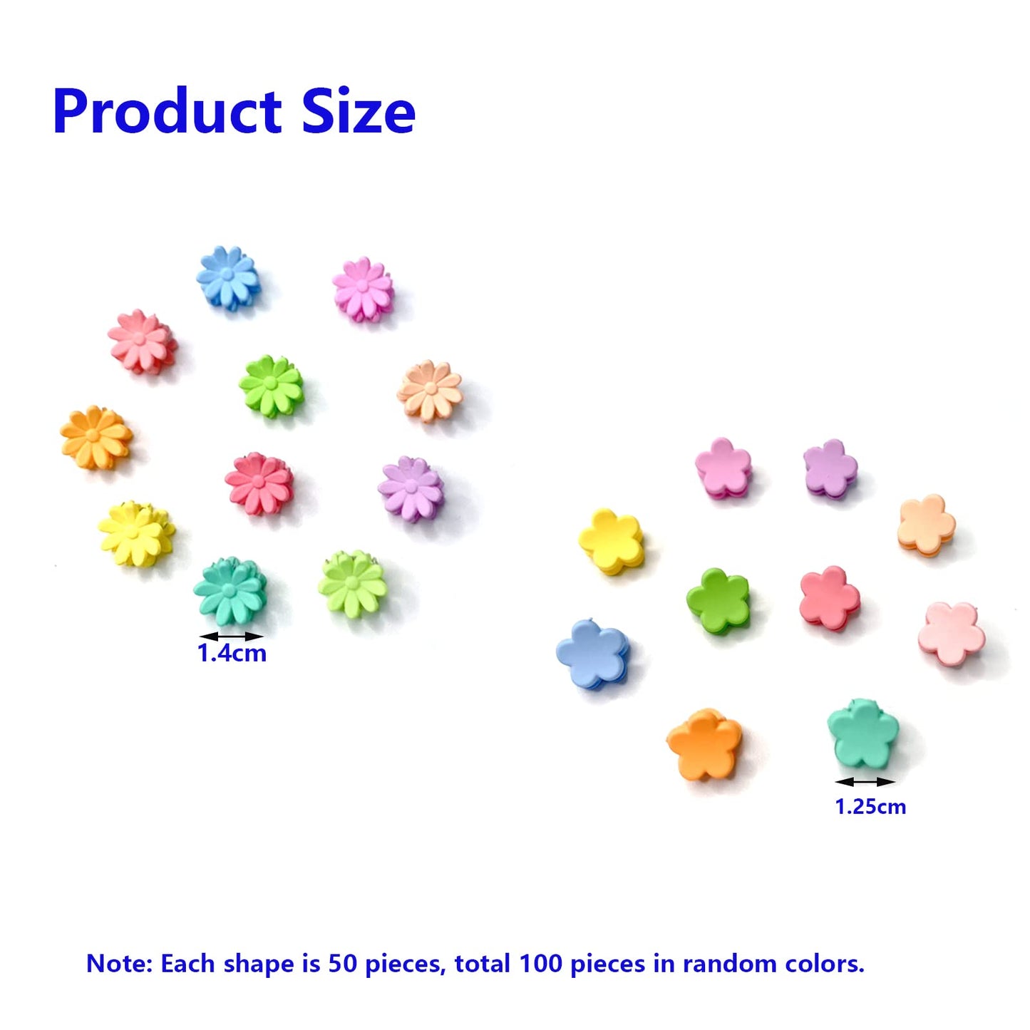 MOODKEY Kids Hair Accessories: 100PCS Mini Daisy Claw Clips, Barrettes, Cute Bangs Pins in Candy Colors for Girls, Teens, and Toddlers (Random Colors) Beauty & Personal Care MOODKEY