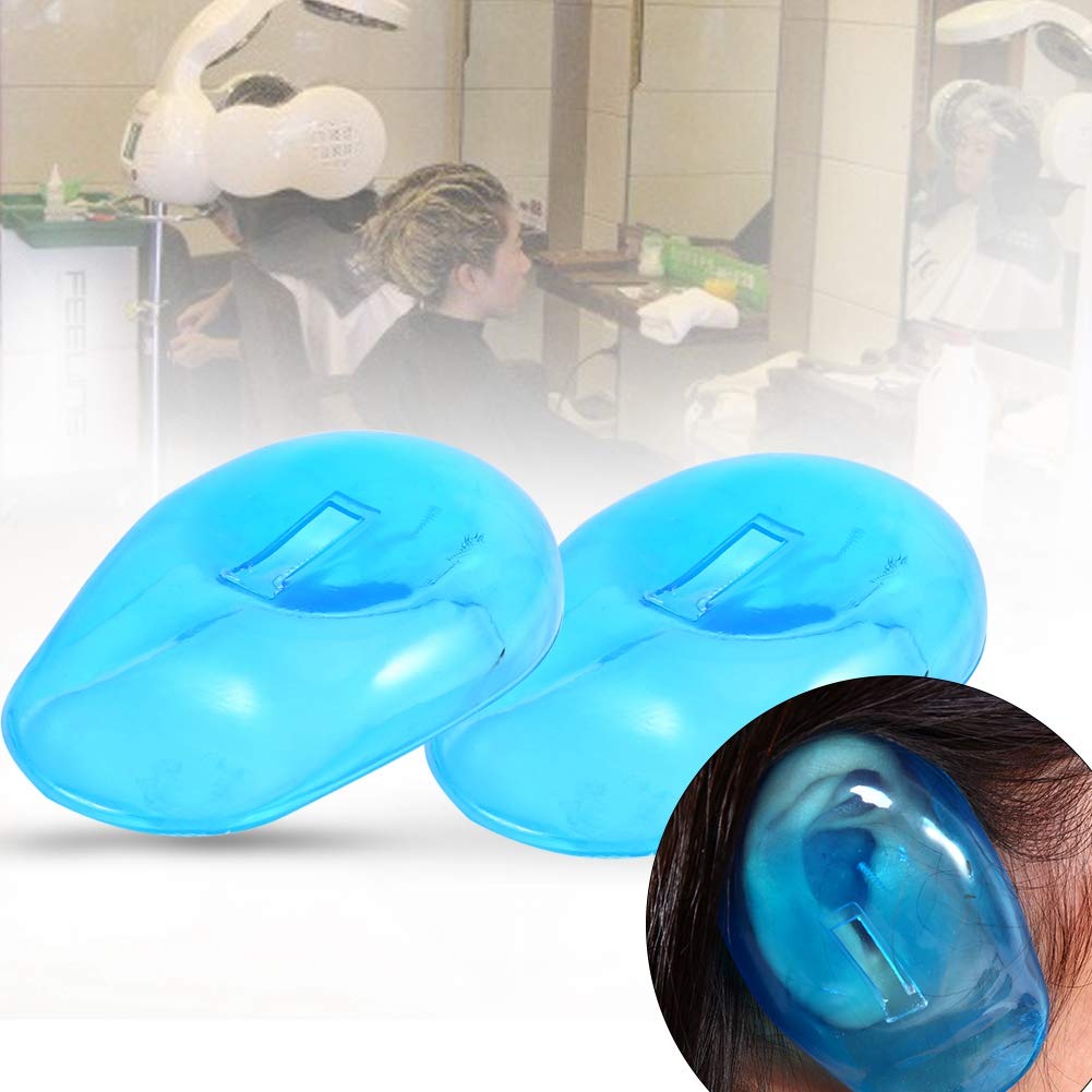 2pcs Blue Ear Cover Caps Hair Dye Shield Protector for Hair Dye Anti Staining Plastic Earmuffs Beauty and Personal Care Simlug