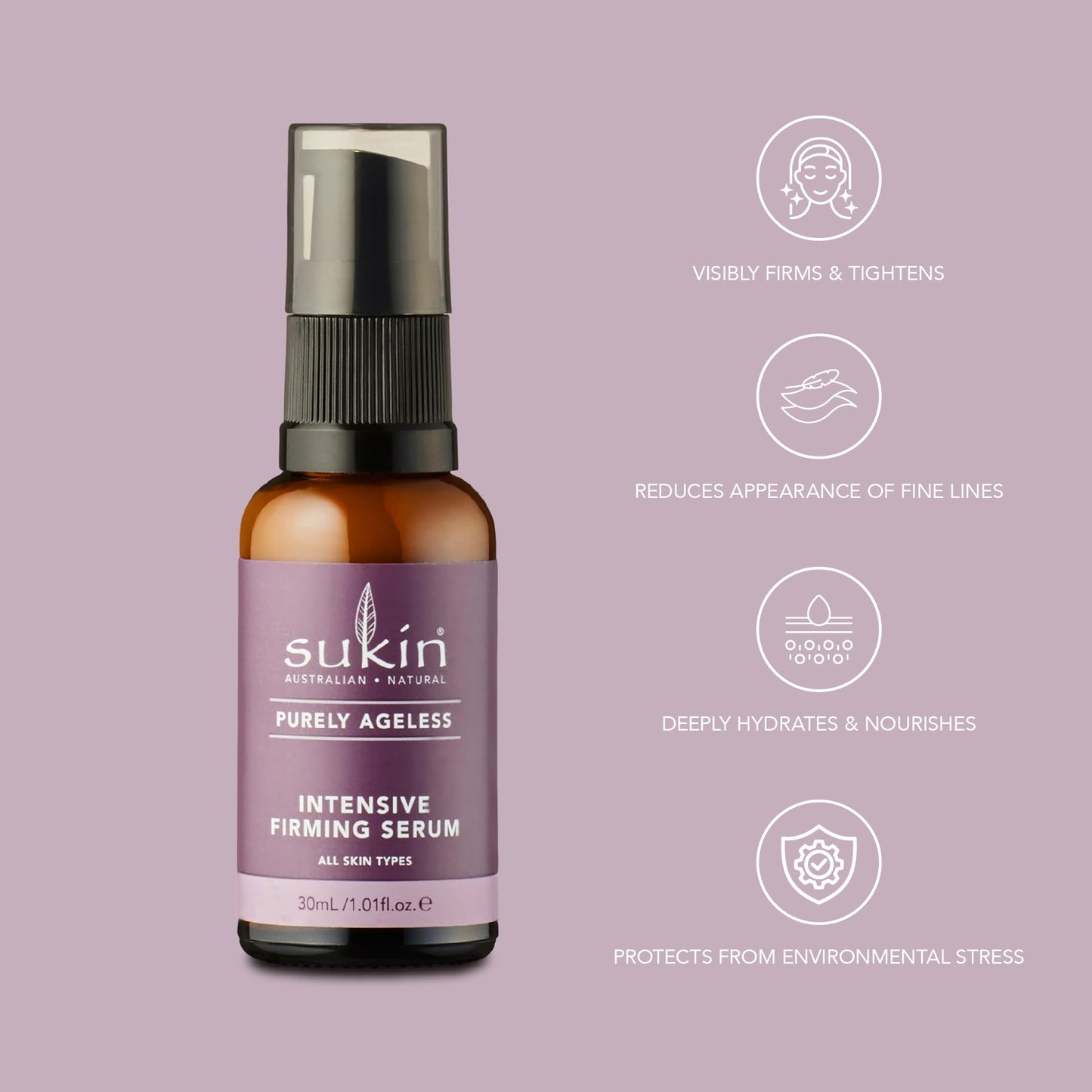 Sukin Purely Ageless Intensive Firming Serum, 1.01 fl oz Beauty & Personal Care Sukin
