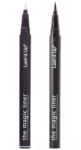 Lash'd Up Glue Liner Pen (Extra Strong, Clear & Black) Magic Self-Adhesive Eyeliner Full-size 0.032 Oz. (2 PCS, Clear & Black, Extra Strong) Beauty & Personal Care Lash'd Up
