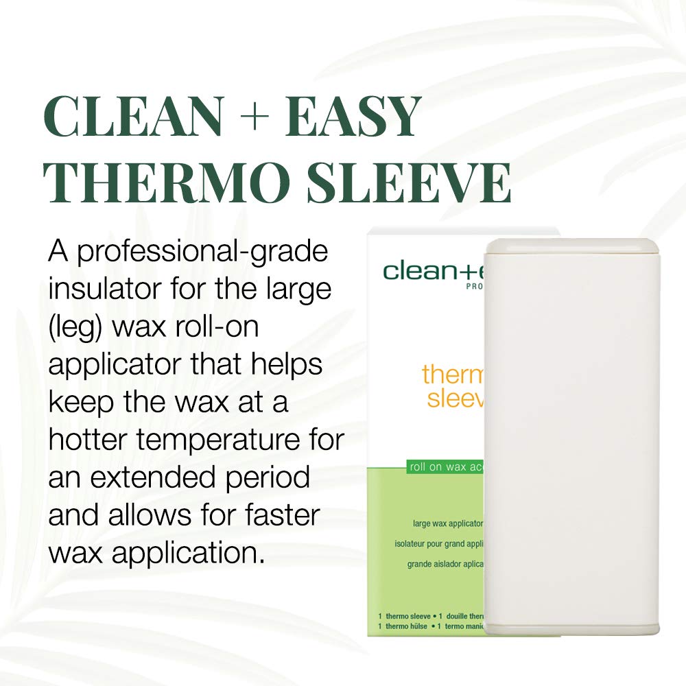 Clean + Easy Thermo Sleeve Roll On Wax Holder for Refill Cartridges, Wax Applicator Insulator, For Professional and Personal Use, 1 pc Beauty and Personal Care Clean + Easy