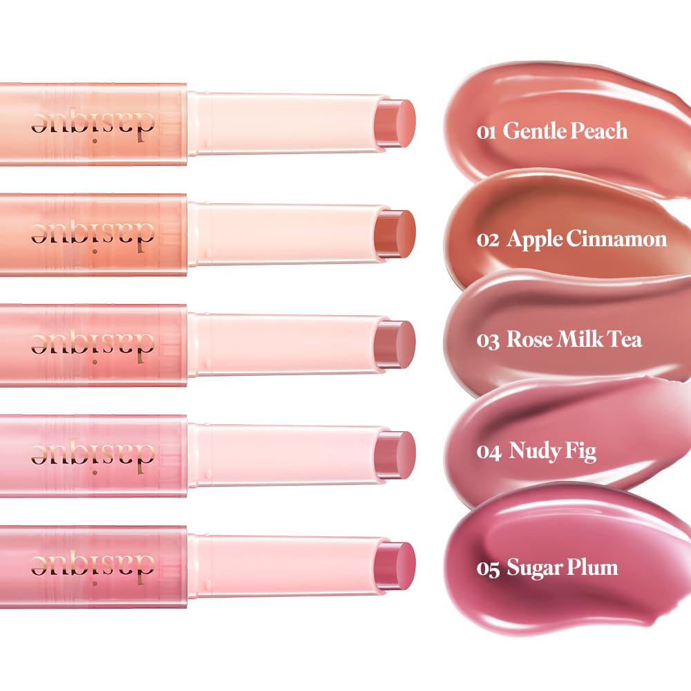 Dasique Melting Candy Balm (#01 Gentle Peach) - Glossy Balm - Moisturizing - For dry Lips - Vegan Beauty and Personal Care dasique