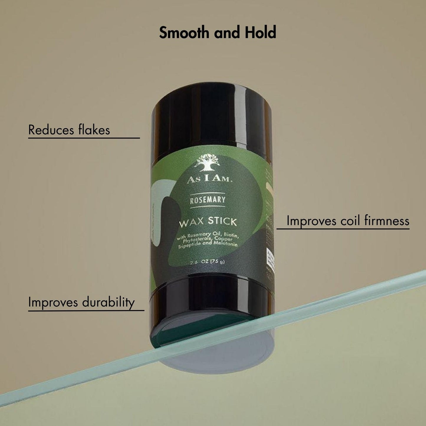 As I Am Rosemary Hair Wax Stick - 2.6 Oz - with Biotin & Saw Palmetto Beauty & Personal Care As I Am