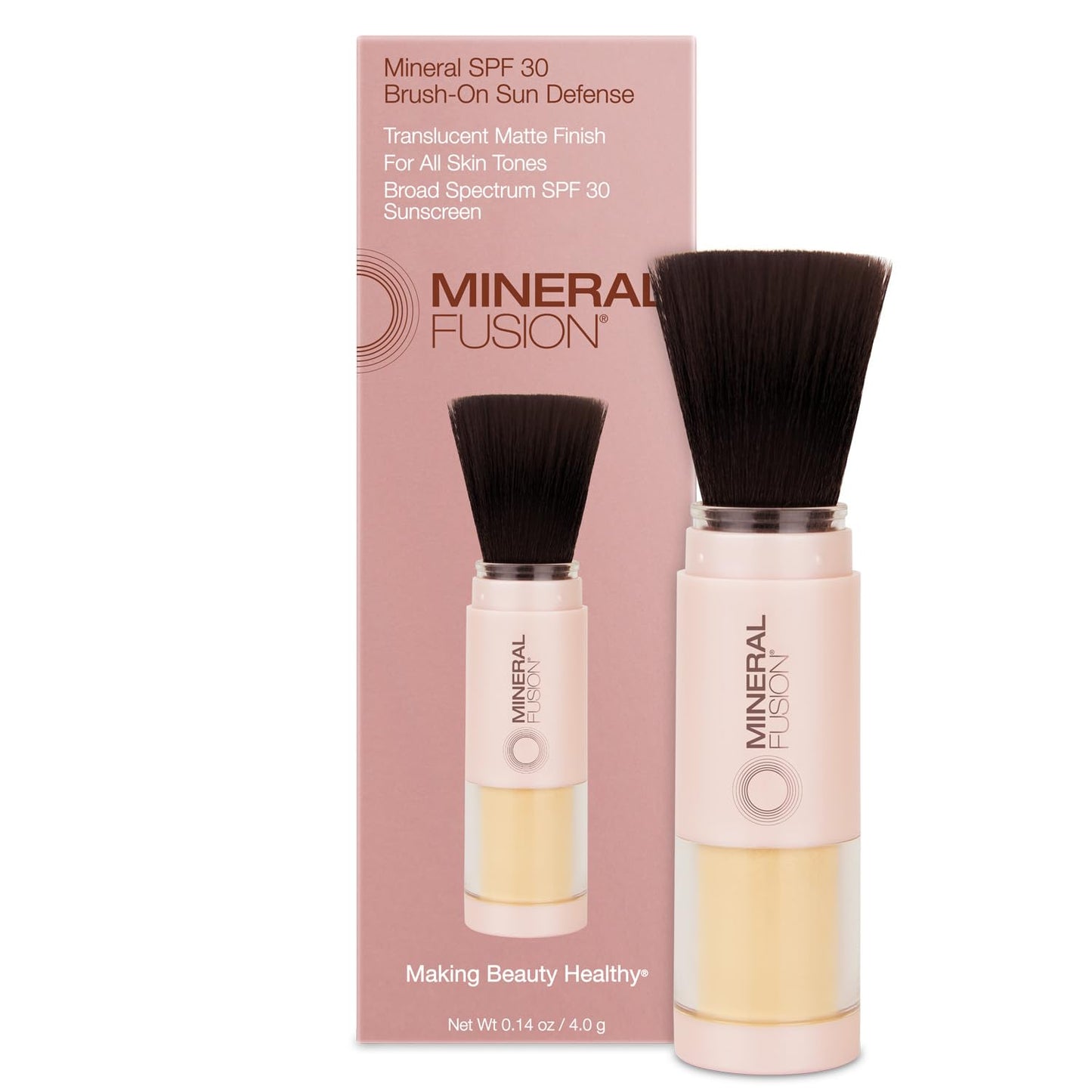 Mineral Fusion Brush-On Sun Defense, SPF 30, UVA and UVB Protection, No Parabens, Gluten Free, Vegetarian, No Phthalates, Hypo-allergenic 0.14 Ounce Beauty & Personal Care Mineral Fusion
