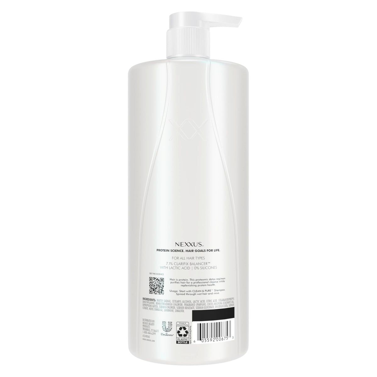 Nexxus Clean & Pure Detox Conditioner Professional-Level Hair Care, 33.8 oz
