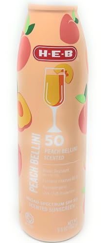 H-E-B Peach Bellini Scented Sunscreen Spray - SPF 50-5.5oz bottle Beauty & Personal Care H-E-B
