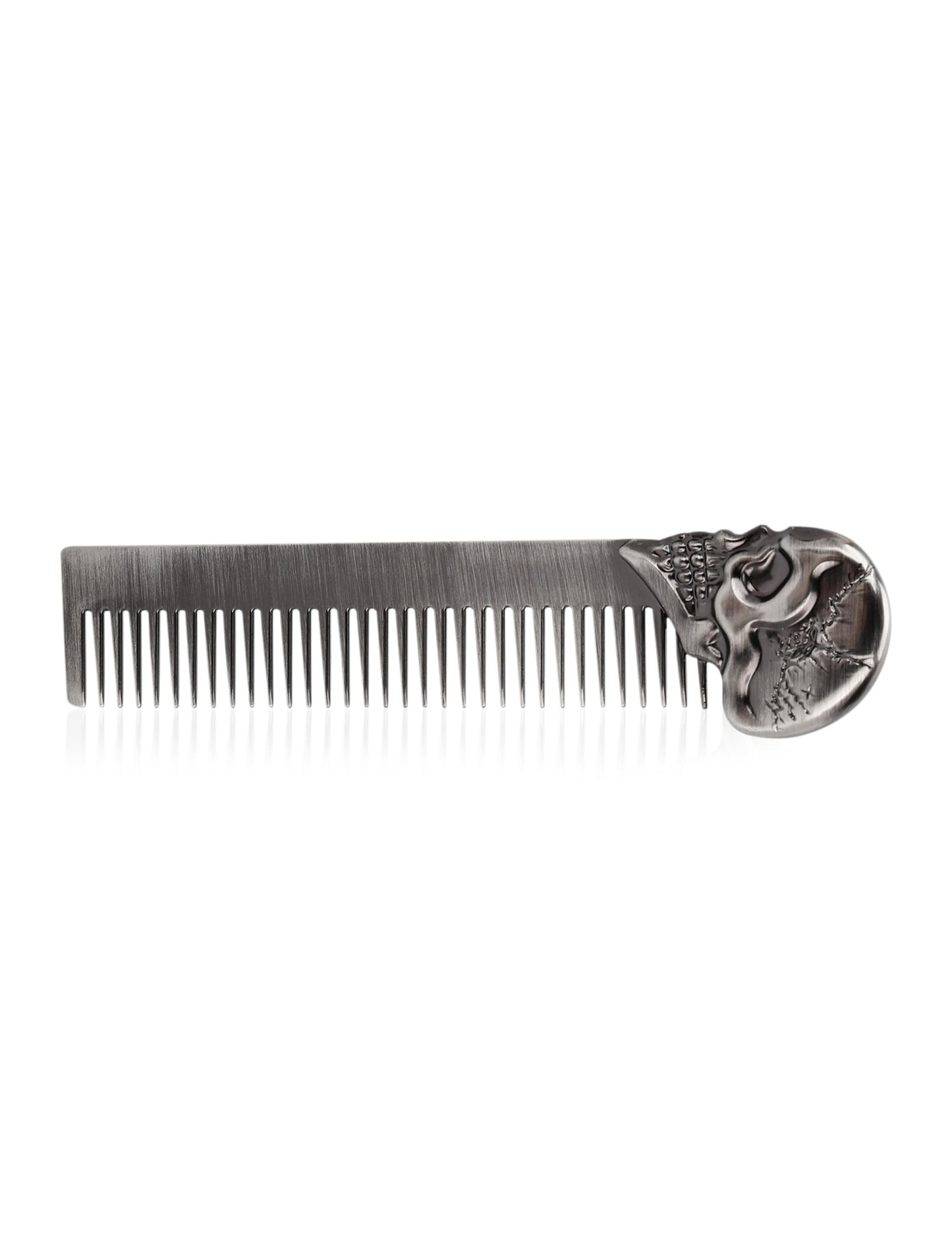 Beard Comb Beard Mustache Pocket Comb Hair Comb for Men Zinc Alloy Hair Brush Mustache and Beard Styling Tool for Home Salon (silver) Beauty and Personal Care Dioche