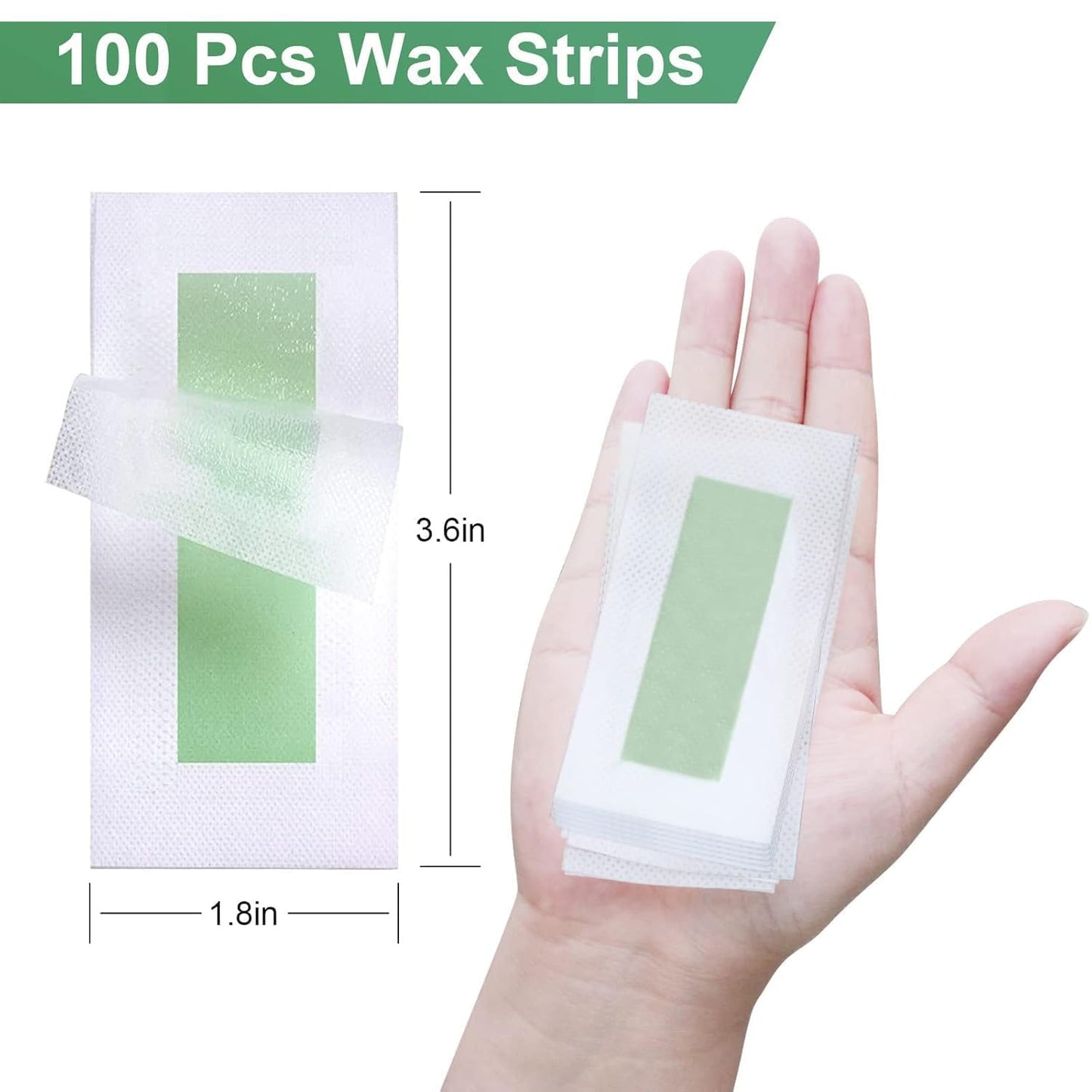 Facial Wax Strips - 100 Count, Facial Hair Removal for Women, Waxing Strips for Face Eyebrow Upper Lip Cheek Hair Remover, Quick & Painless At Home Beauty and Personal Care Charmonic