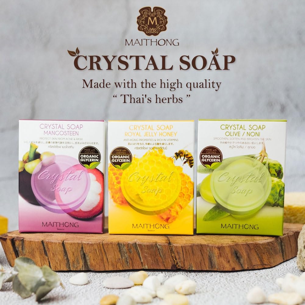 Maithong Crystal Soap (Royal Jelly Honey) 70 Gram. Beauty & Personal Care Maithong