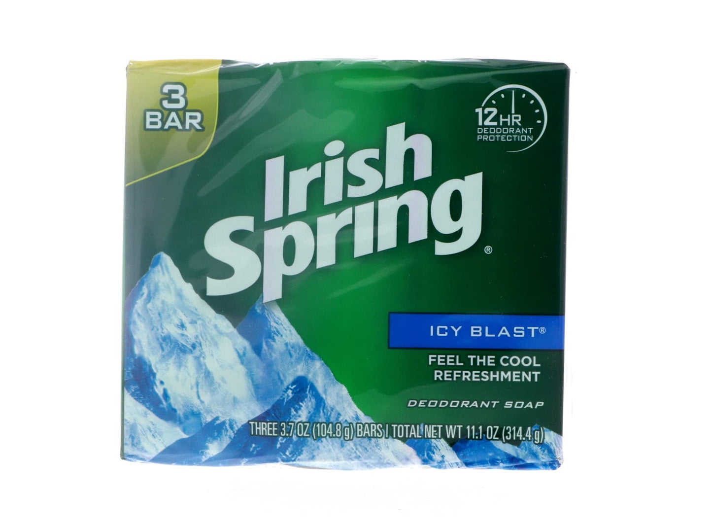 Icy Blast Deodorant Soap By Irish Spring 3.75oz, 3 Count Pack of 18 Beauty & Personal Care Irish Spring
