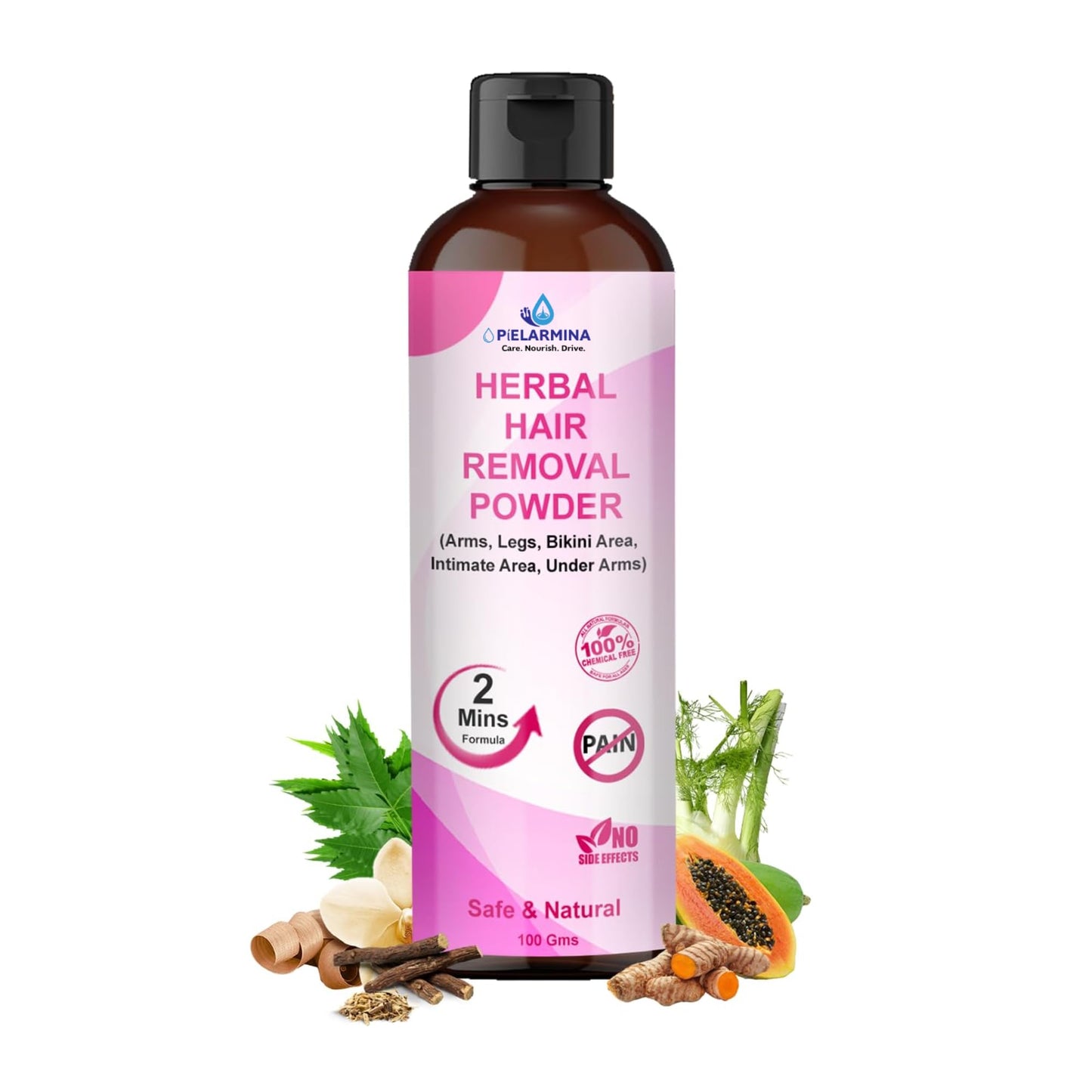 PÍELARMINA Hair Removal Powder - for Underarms, Bikini Area & Intimate Area - 2 Min Full Body Hair Removal for Men & Women Beauty and Personal Care PÍELARMINA