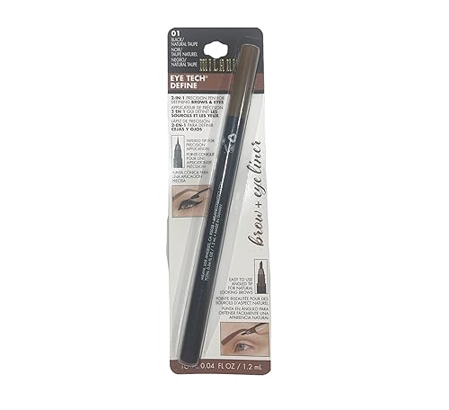 Milani Eye Tech Define - 2-in-1 Brow + Eyeliner Felt-tip Pen, Natural Taupe/Black, 0.04 Fluid Ounce Beauty & Personal Care Milani