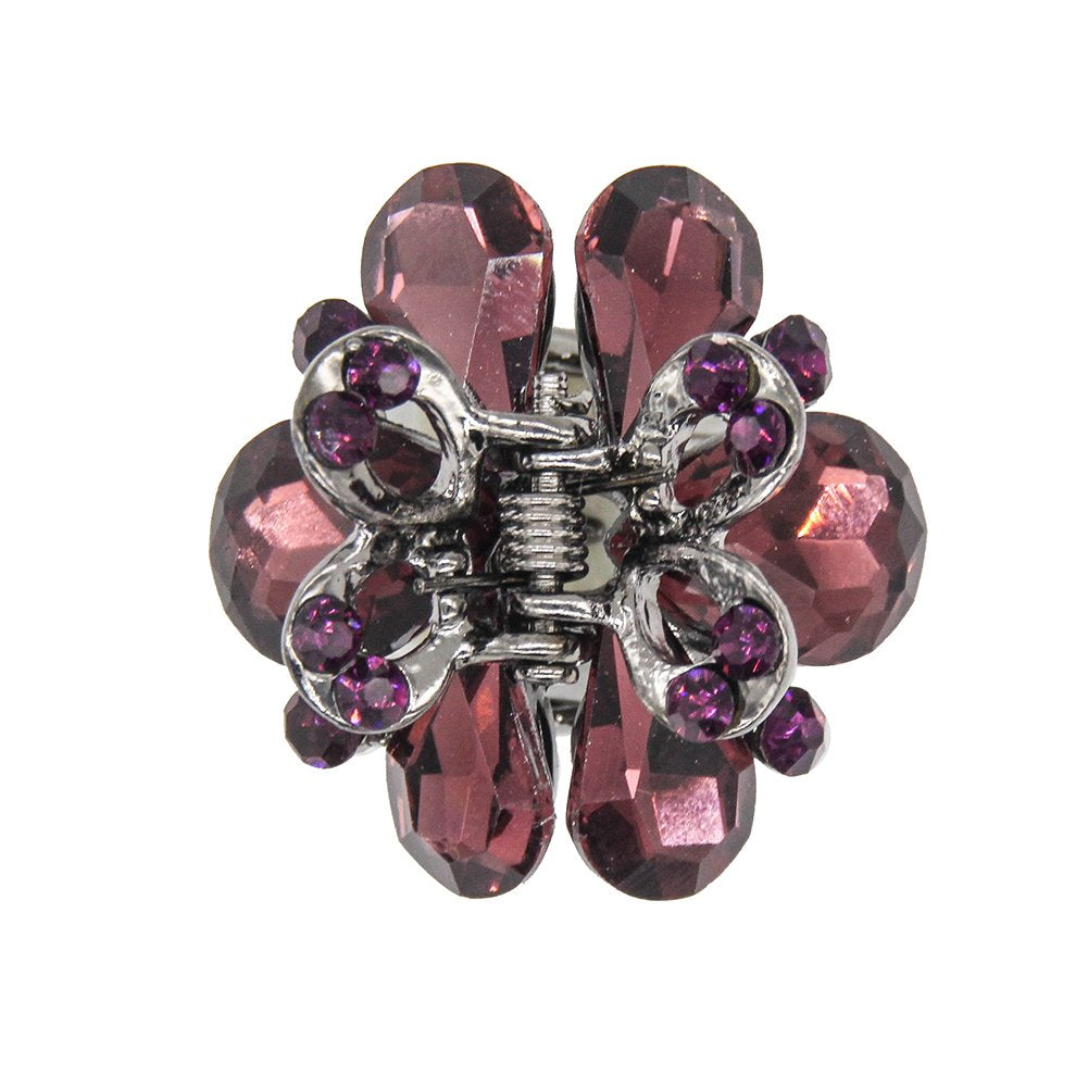 Carede 1.2 inch Rhinestone Butterfly Claw Hair Clips Hair Clamp,Crystal Bow Hair Jaw Clip Barrettes for Girls Women,Pack of 6 Beauty & Personal Care Carede