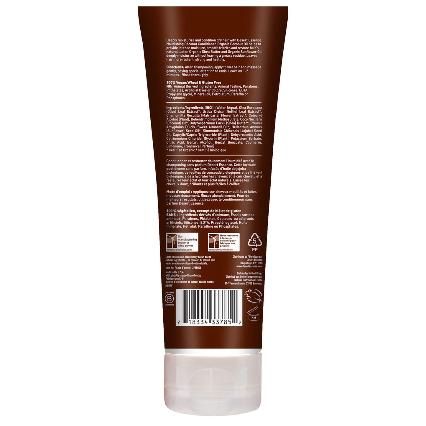 Desert Essence Coconut Shampoo & Conditioner Bundle - 8 Fl Ounce - Nourishing For Dry Hair - Delightful Scent - Refreshes Skin - Coconut Oil Beauty & Personal Care Desert Essence