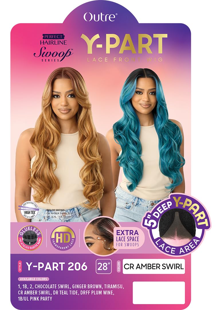 Outre Lace Front Wig - Perfect Hair Line - Swoop Series Y-Part 206 (CHOCOLATE SWIRL)