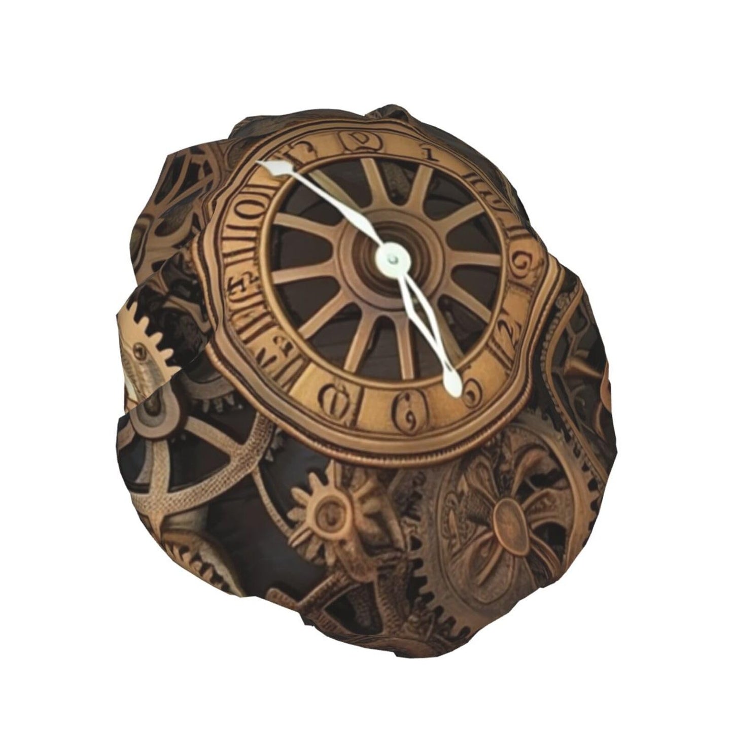Steampunk Gears Clock Shower Cap for Women Men Large Reusable Shower Bonnet Double-Layer Waterproof Bath Caps Elastic Band Hair Hat for All Beauty and Personal Care BWLHJKE