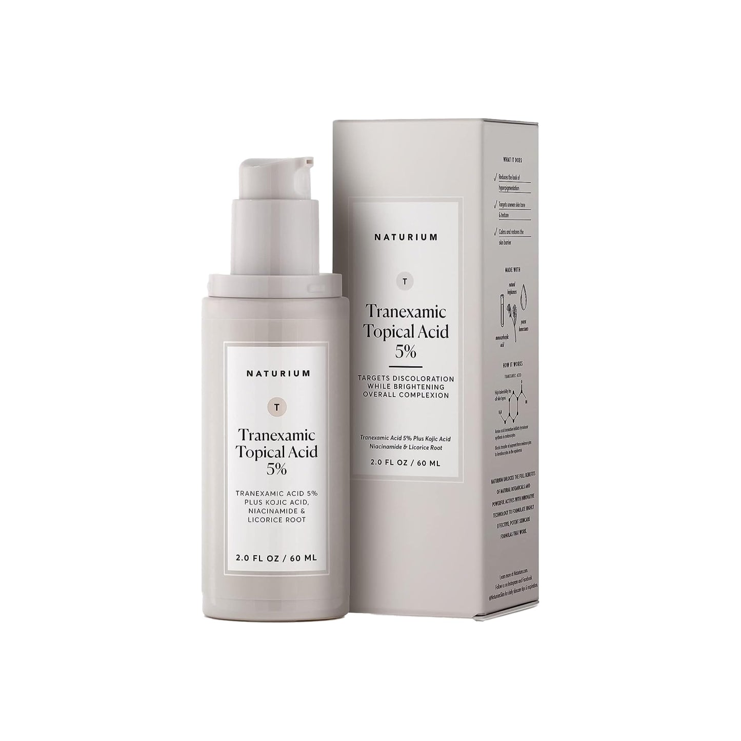 Naturium Tranexamic Topical Acid 5% Jumbo, Face & Skin Care with Kojic Acid, Niacinamide & Licorice Root, 2 oz Beauty & Personal Care Naturium
