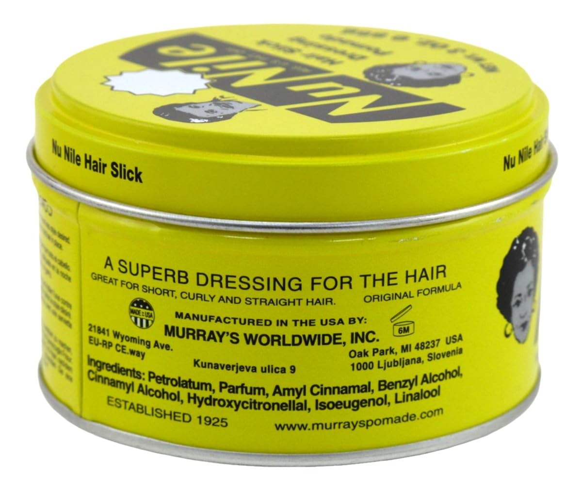 Murrays Nu Nile Hair Slick Dressing Pomade 3 oz. Jar (Case of 6) Beauty & Personal Care Murray's