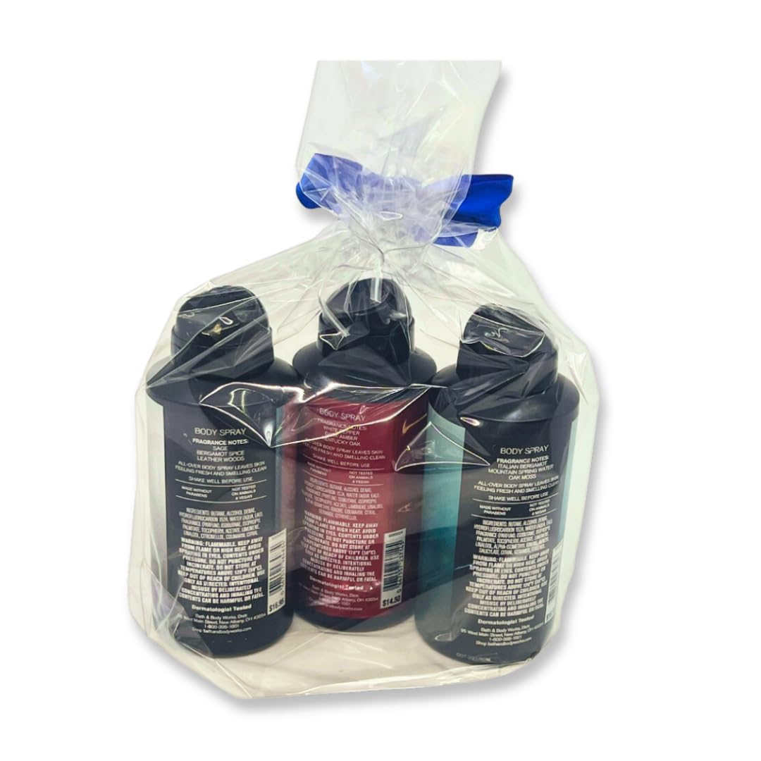 Bath and Body Works Gift Pack for Holiday Deodorizing Body Spray - Graphite, Bourbon and Freshwater 3.7oz each Beauty & Personal Care Bath & Body Works