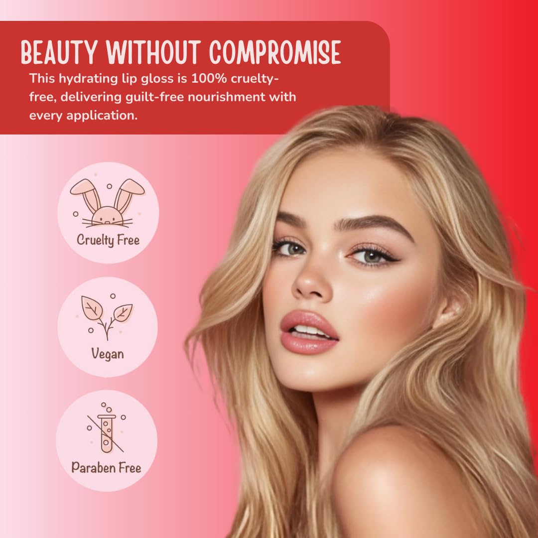 RUDE Cosmetics Berry Juicy Lip Gloss for Women, High Shine Lip Glosses Set, Moisturizing & Hydrating Lipgloss for Girls, Ideal for Day & Night Makeup Beauty & Personal Care RUDE