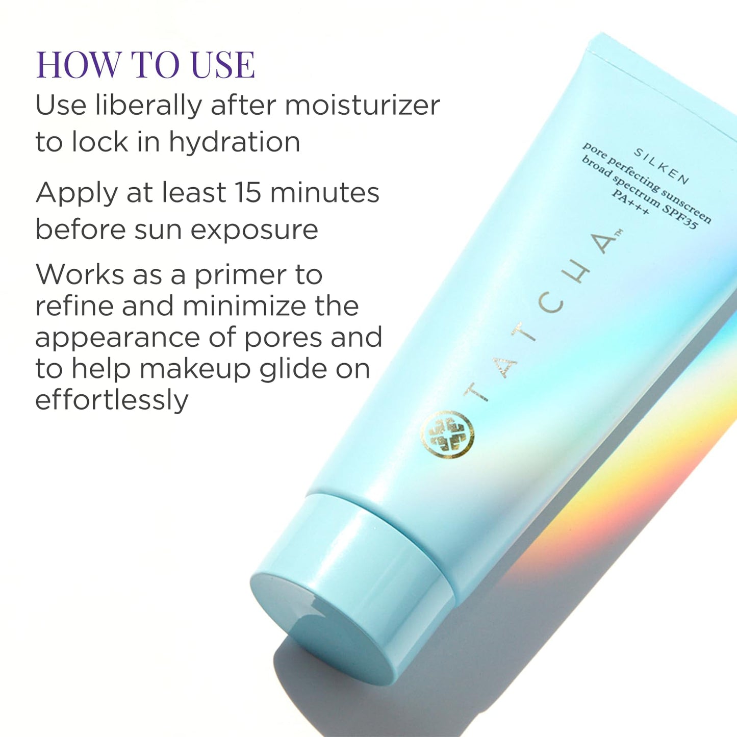 Tatcha Silken Pore Perfecting Sunscreen SPF 35 | Lightweight Sunscreen with Matte Finish and UVA/UVB Protection, 60 ml | 2 oz Beauty & Personal Care TATCHA