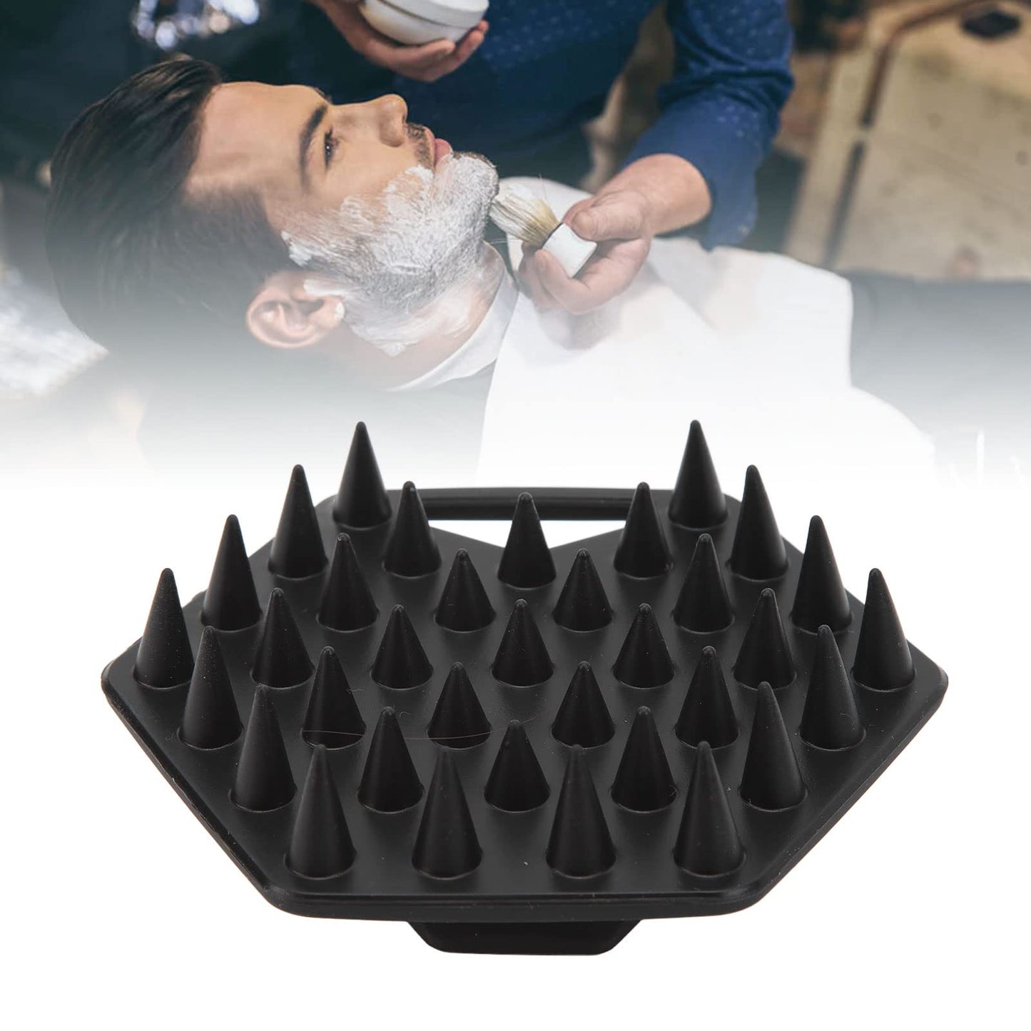 Dioche Facial Exfoliating Brush - Deep Cleansing Silicone Beard Brush with Suction Cup - Promote Hair Growth & Enhance Circulation - Soft Silicone Beauty and Personal Care Dioche