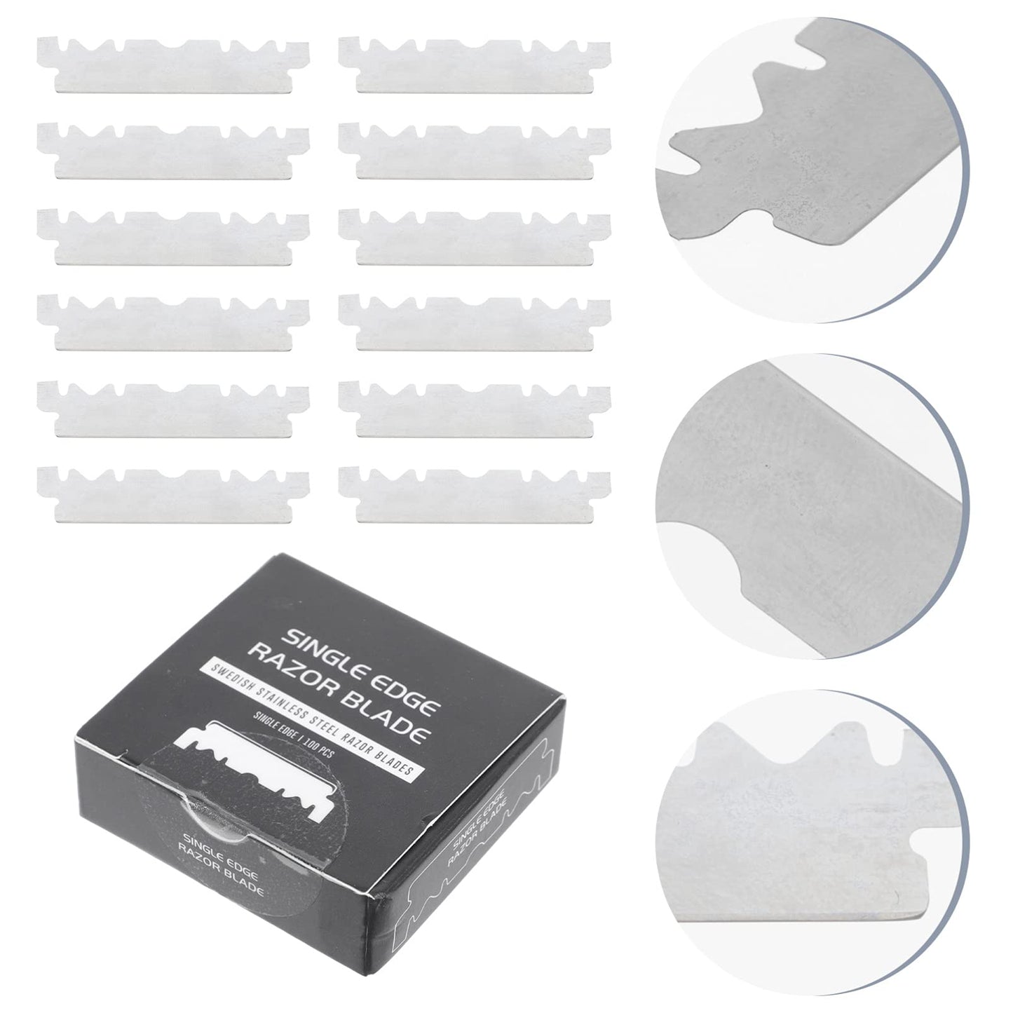 Beaupretty Hand Squeegee 100pcs Razor Facial Shaver Steel Face Cutter Barbershop Face Razor Men Cutter Mens Milling Cutter Household Man Surface Beauty and Personal Care Beaupretty